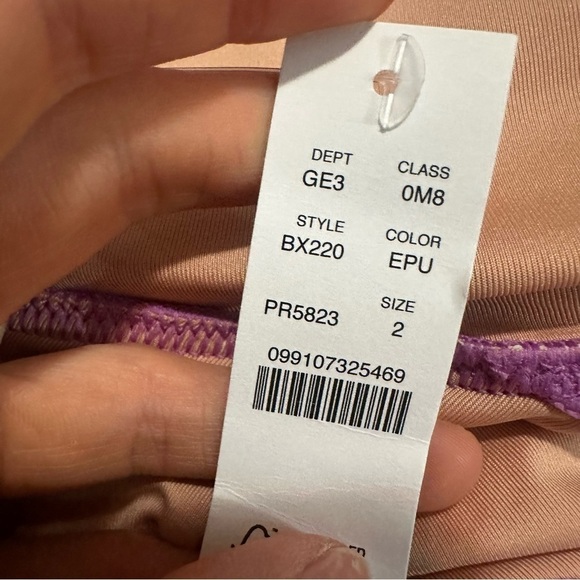 J crew Cutout halter one-piece swimsuit early purple - Picture 2 of 2